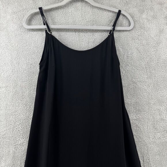 J Crew Dress Womens M Black Slip Maxi Length Adjustable Straps Semi Sheer - Picture 3 of 16